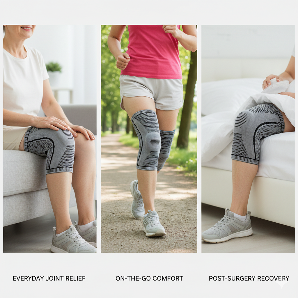 Double Compression Knee Sleeve Support for Knee Pain Sports Running Gym Joint Pain Relief Meniscus Tear Injury Recovery
