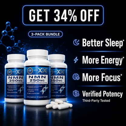 NMN 250mg Anti-Aging Longevity Supplement by Genex Formulas (3 Month Supply)
