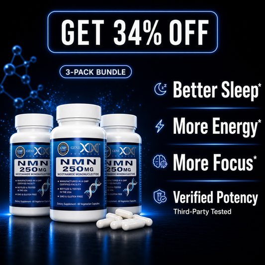NMN 250mg Anti-Aging Longevity Supplement by Genex Formulas (3 Month Supply)